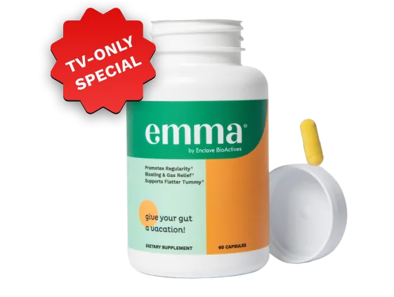 Emma Relieve supplement bottle – official Emma Relieve product