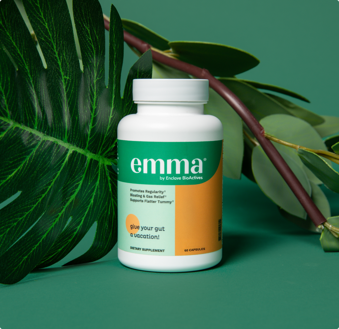 Emma Relieve official supplement bottle – natural digestive relief